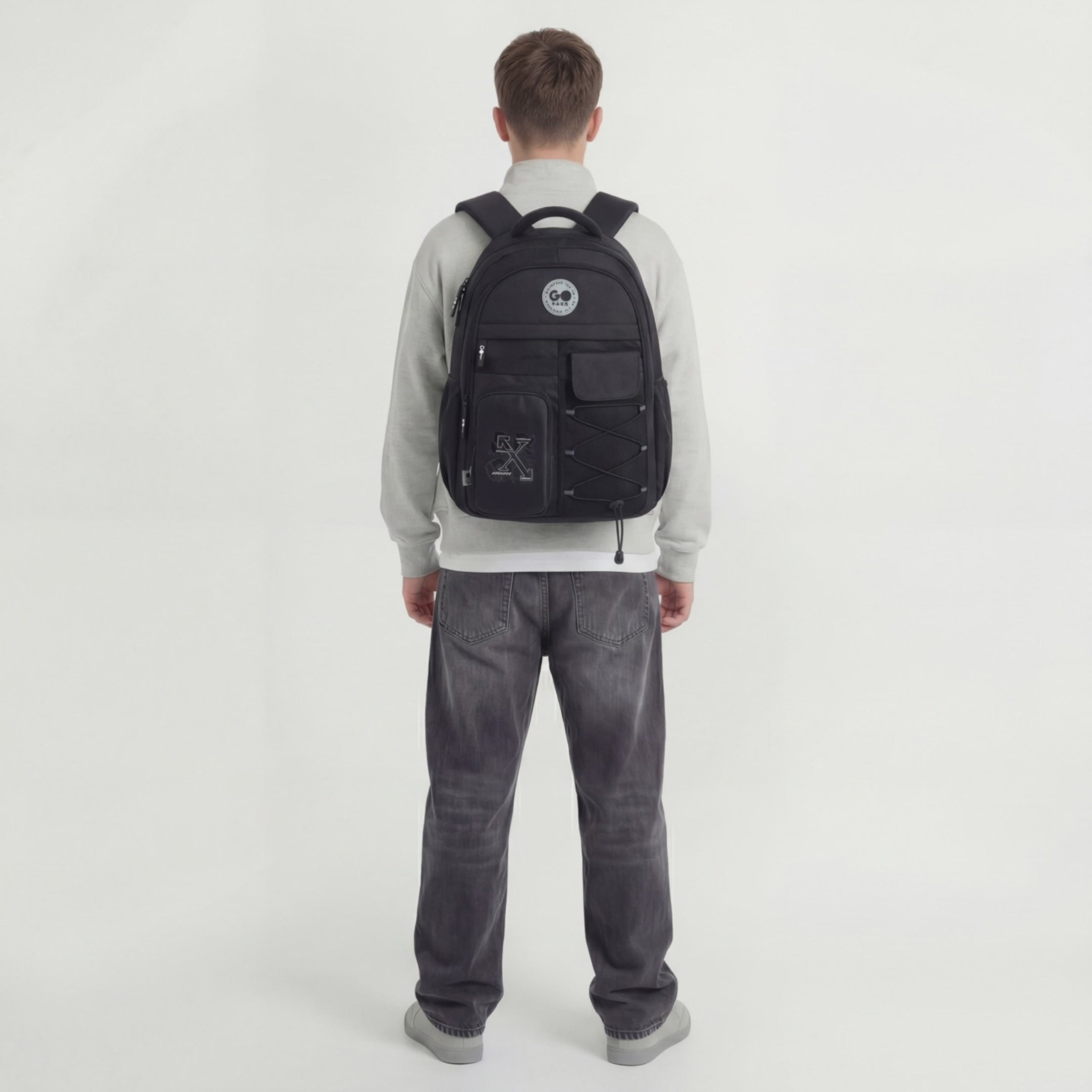 Load video: Backpack GoPack Education Teens Black GO26-184L-3