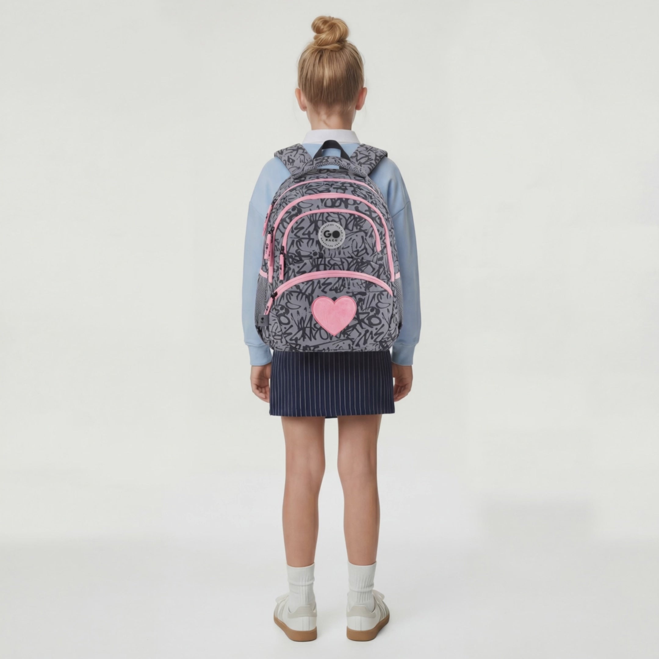 Load video: Backpack GoPack Education Fluffy Heart GO26-175M-4