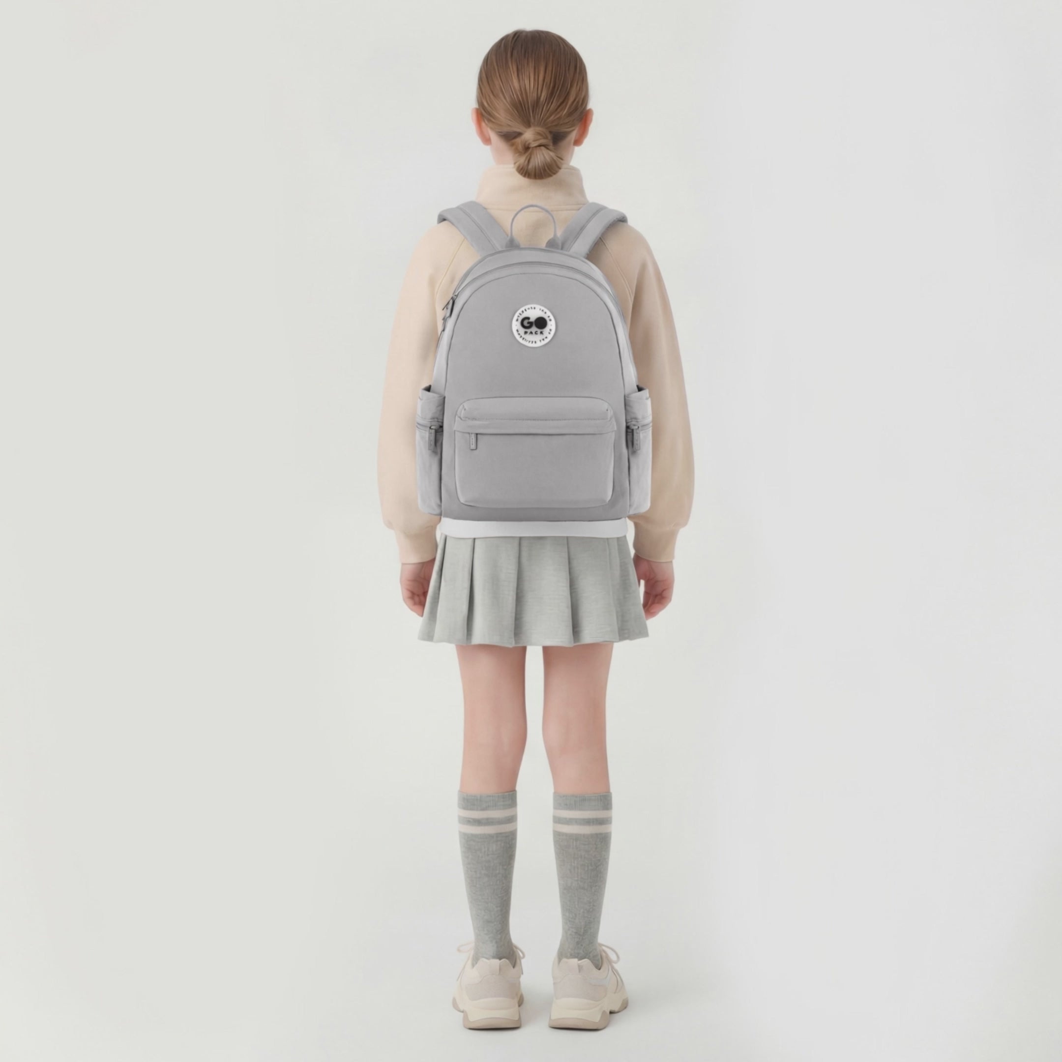 Load video: Backpack GoPack Education Teens Gray GO26-2510M-2