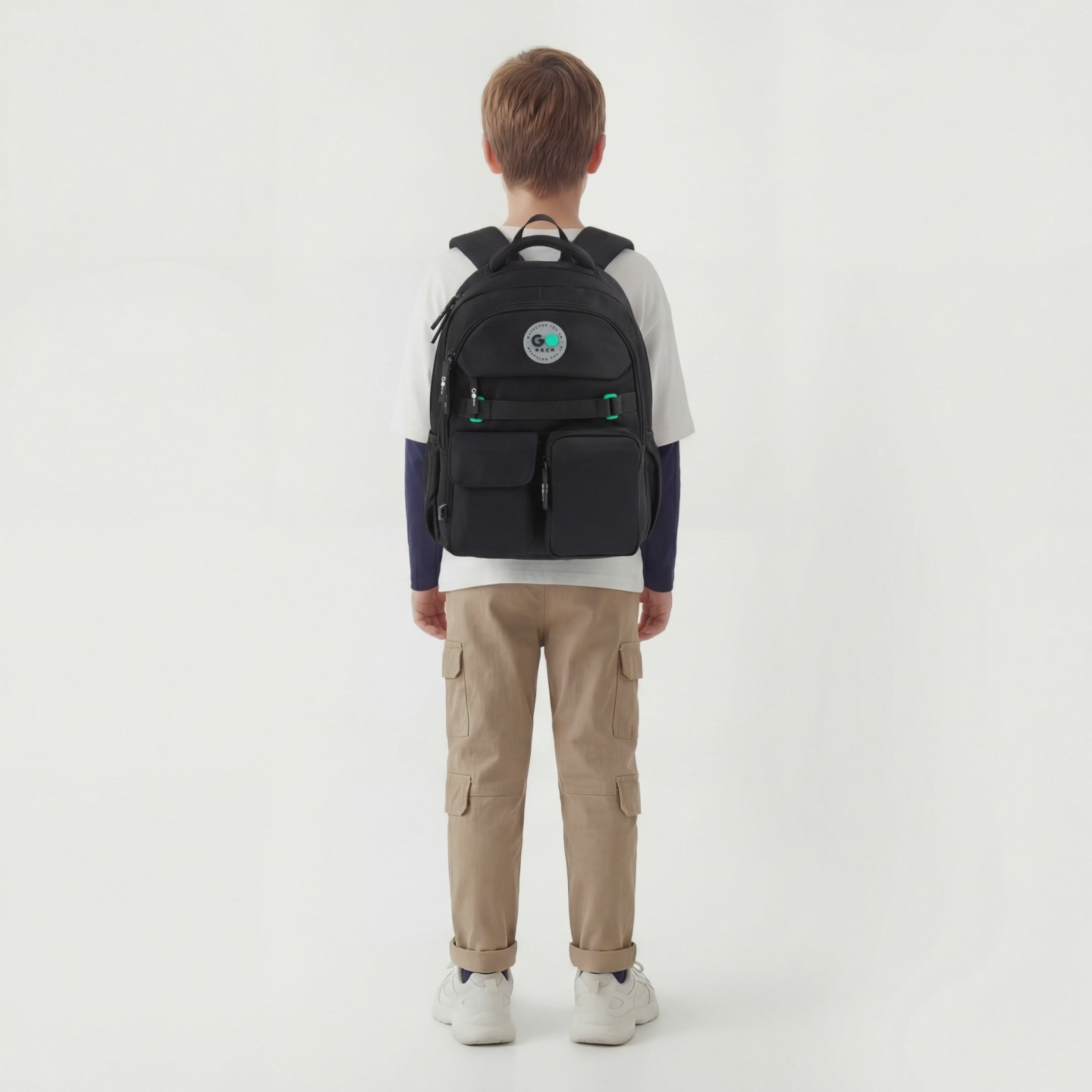 Load video: Backpack GoPack Education Black GO26-183M-3