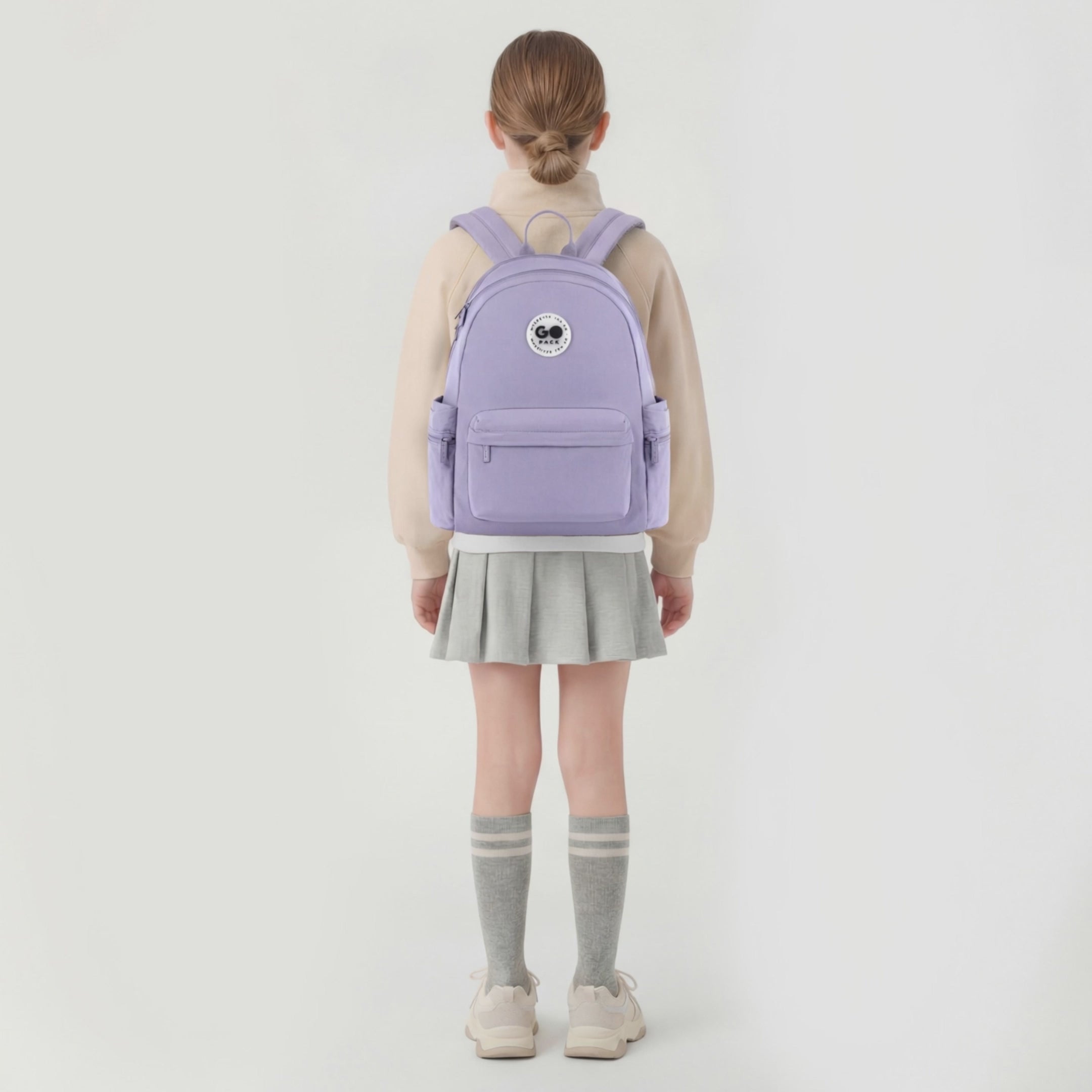 Load video: Backpack GoPack Education Teens Lilac GO26-2510M-3