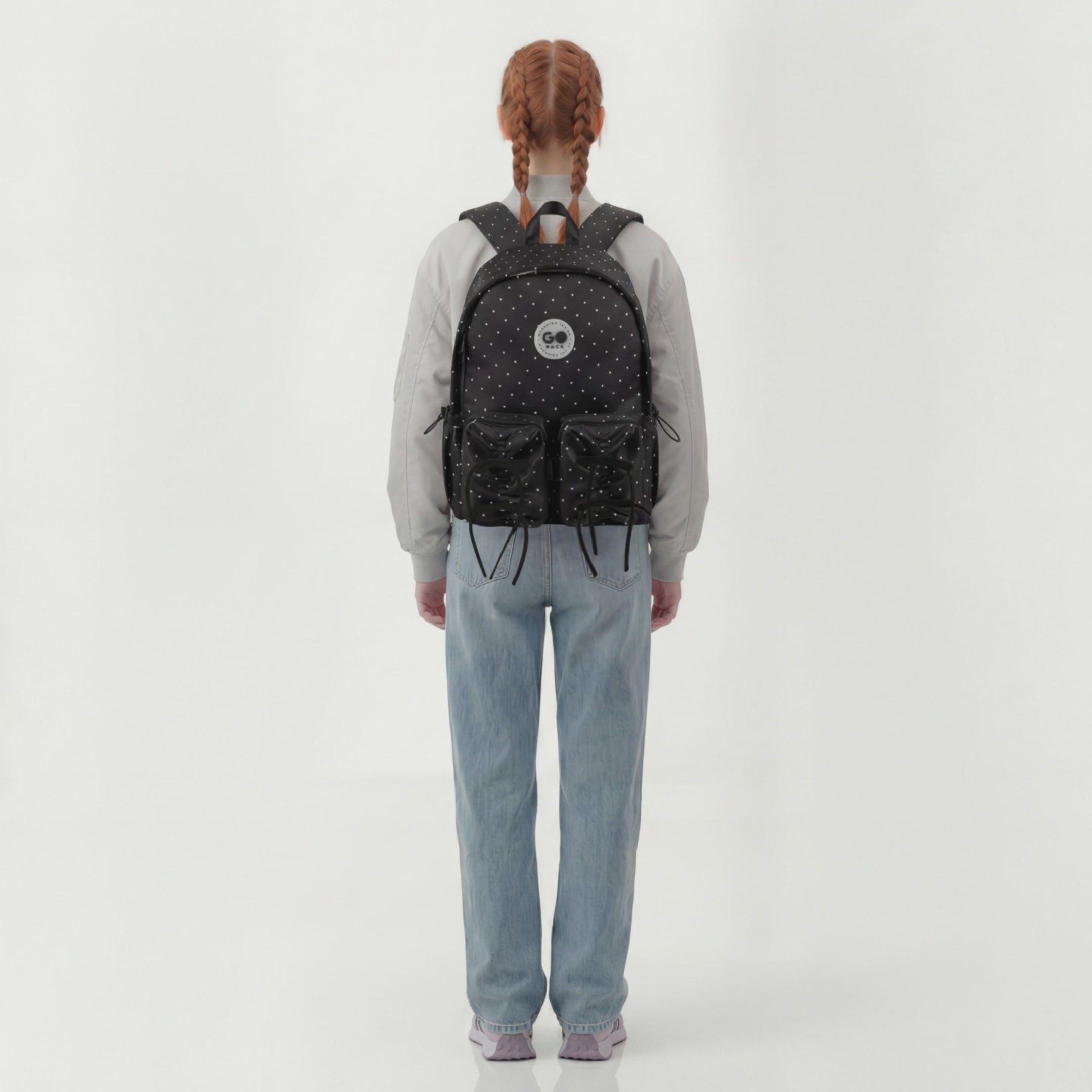 Load video: Backpack GoPack Education Teens Black GO26-130L-3