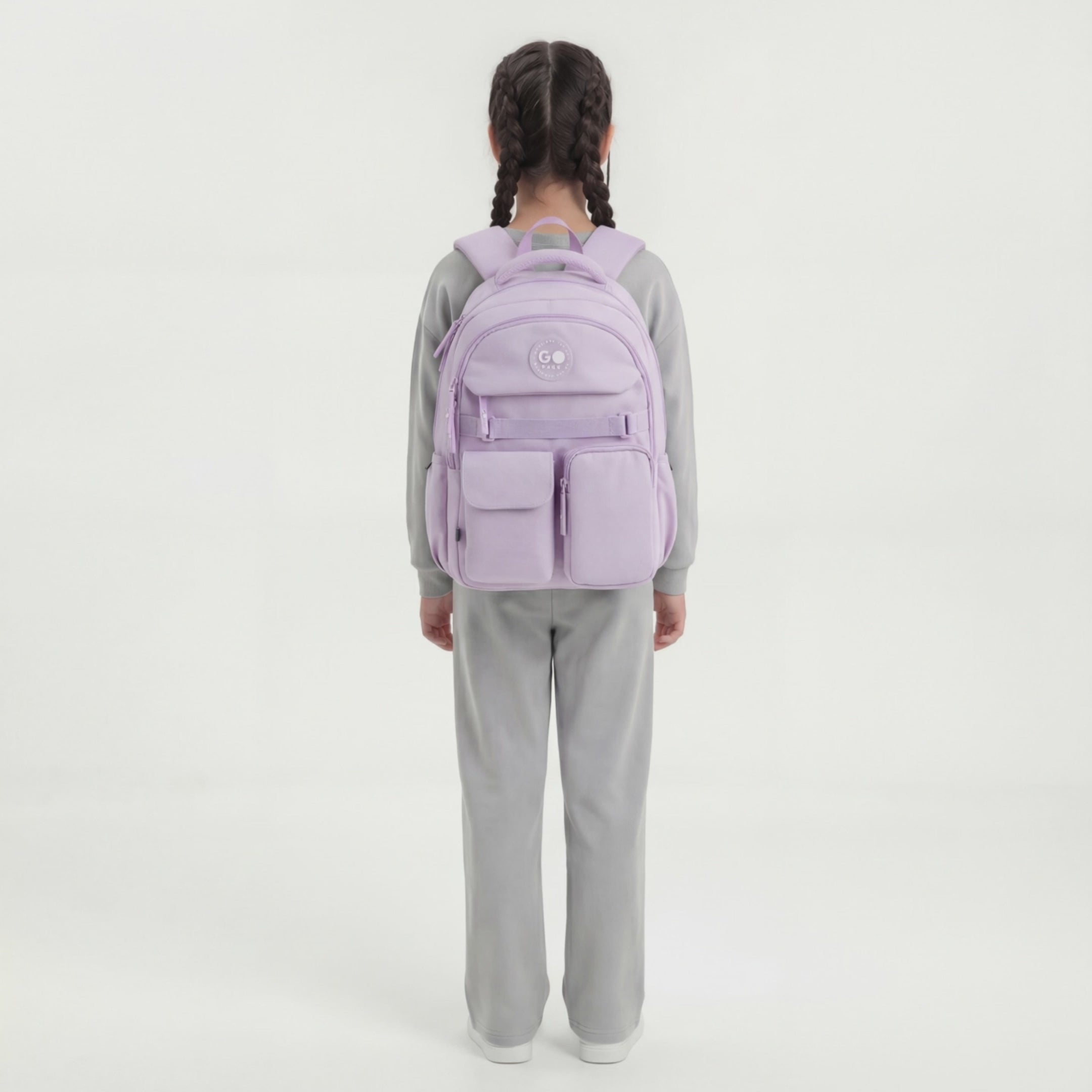 Load video: Backpack GoPack Education Lilac GO26-183M-1