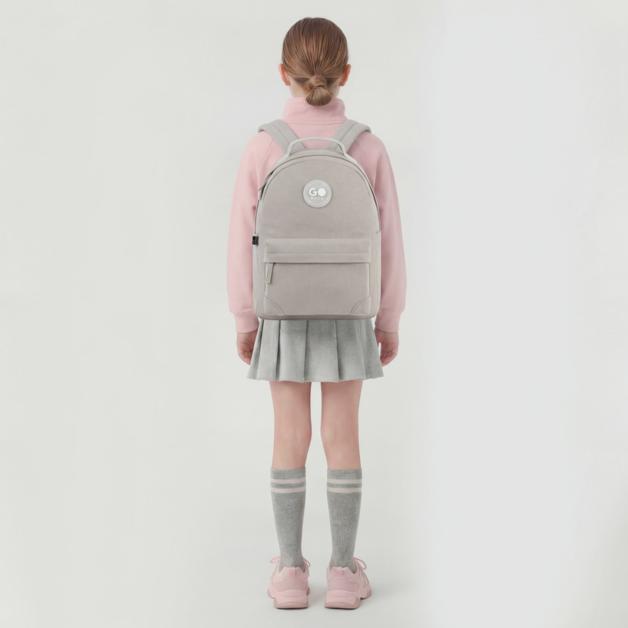 Load video: Backpack GoPack Education Teens Beige GO26-147M-4