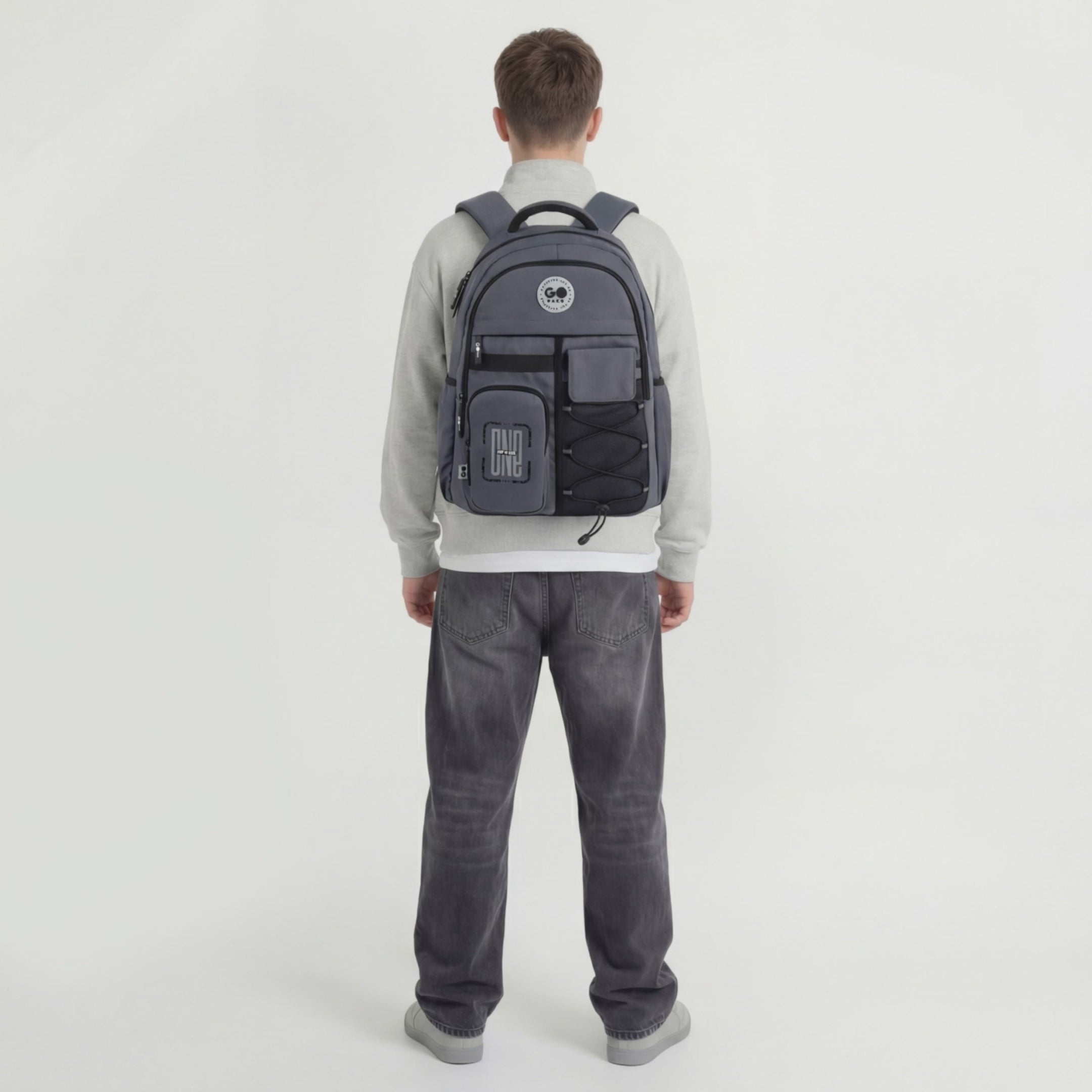 Load video: Backpack GoPack Education Teens Dark gray GO26-184L-4